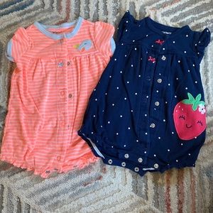 Carters bubble rompers 3m
